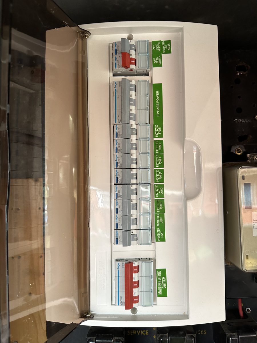 Residential switchboard upgrade