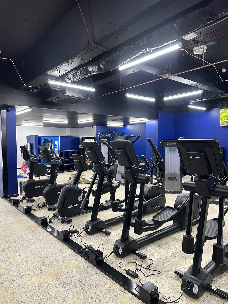 Gym cardio equipment power install