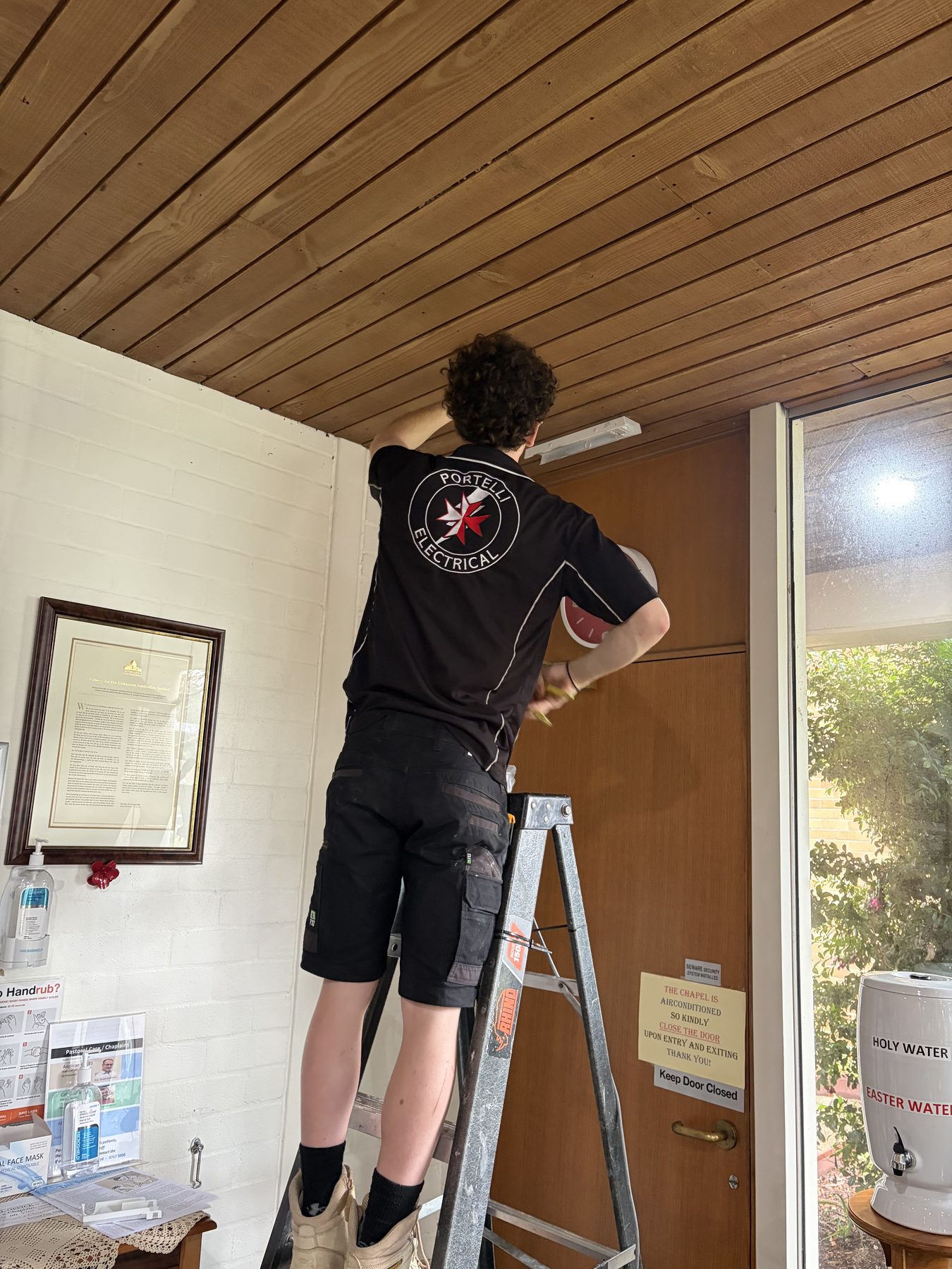 Portelli Electrical technician on site